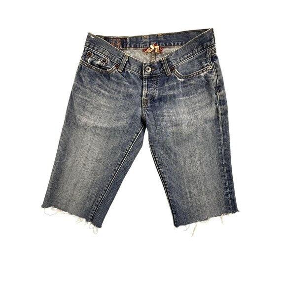 Lucky Brand Shorts Womens Size 29 Blue Sweet Dream Cutoff Denim Raw Hem Made USA - Picture 1 of 14